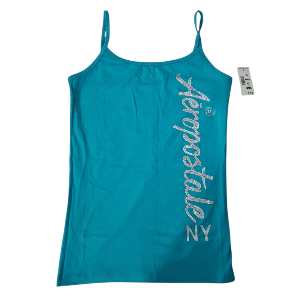 Aeropostale Blue Fitted Sleeveless Camisole
